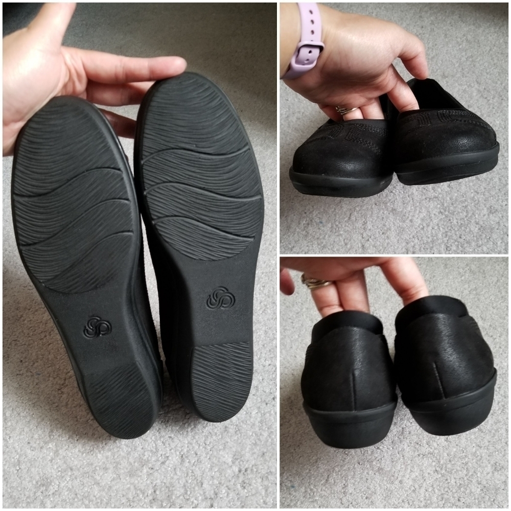 Cloudsteppers By Clarks Womens Black Platform Sli… - image 3